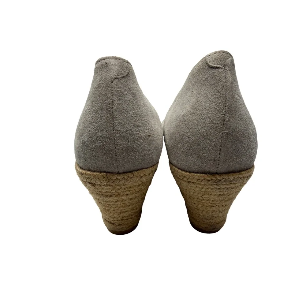 Viscata Barcelona Grey Suede Espadrille Wedges Made in Spain Size 40